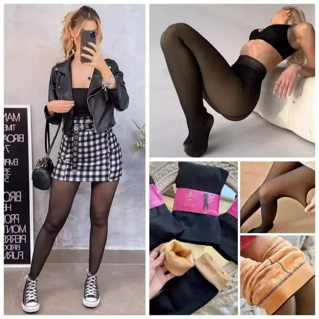 💃Calzas Efecto piel Chiporro con pie S a XL