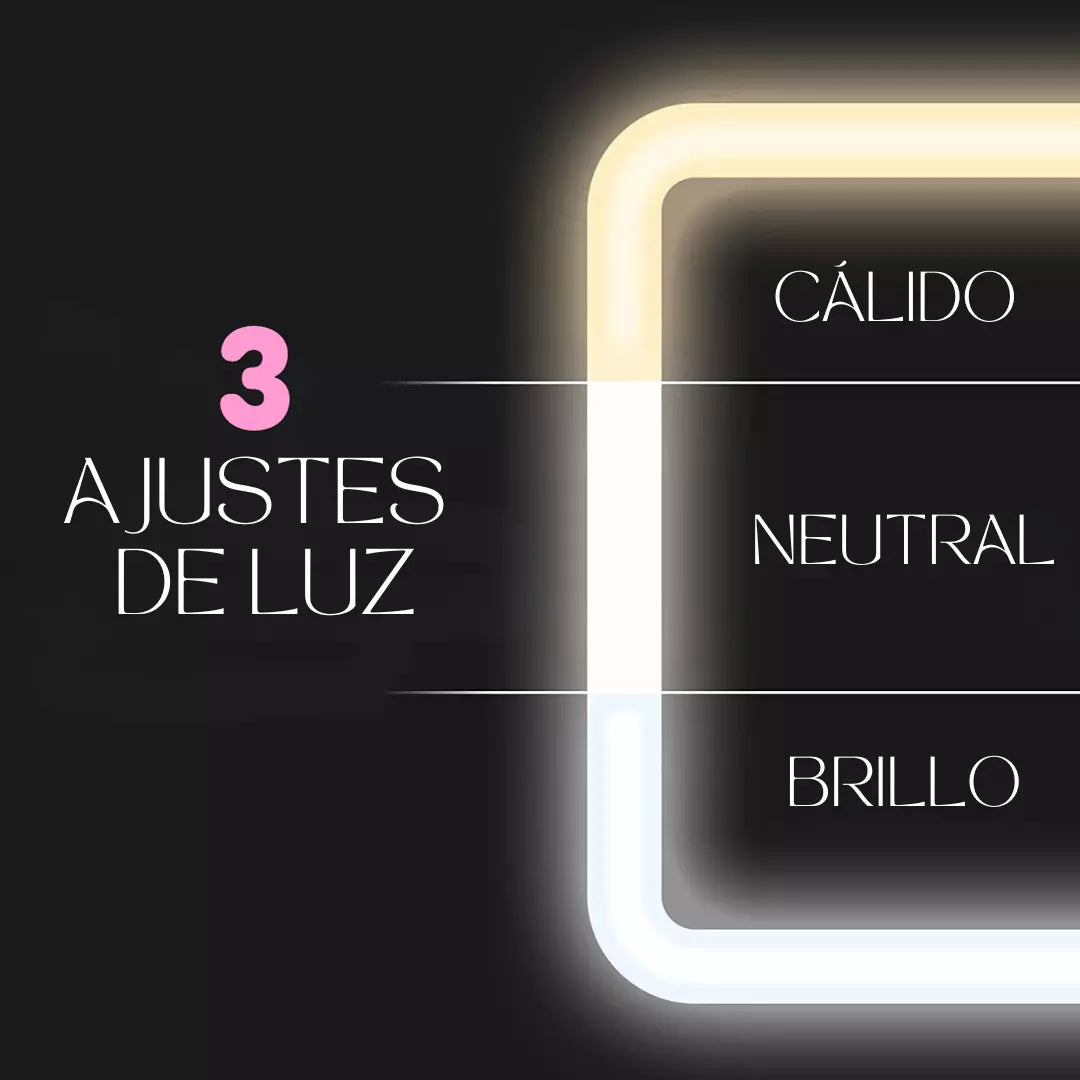 💄Tocador Portátil con Espejo y Luz