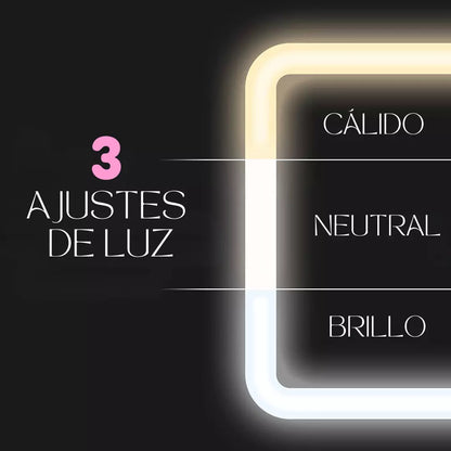 💄Tocador Portátil con Espejo y Luz