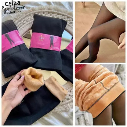 💃Calzas Efecto piel Chiporro con pie S a XL