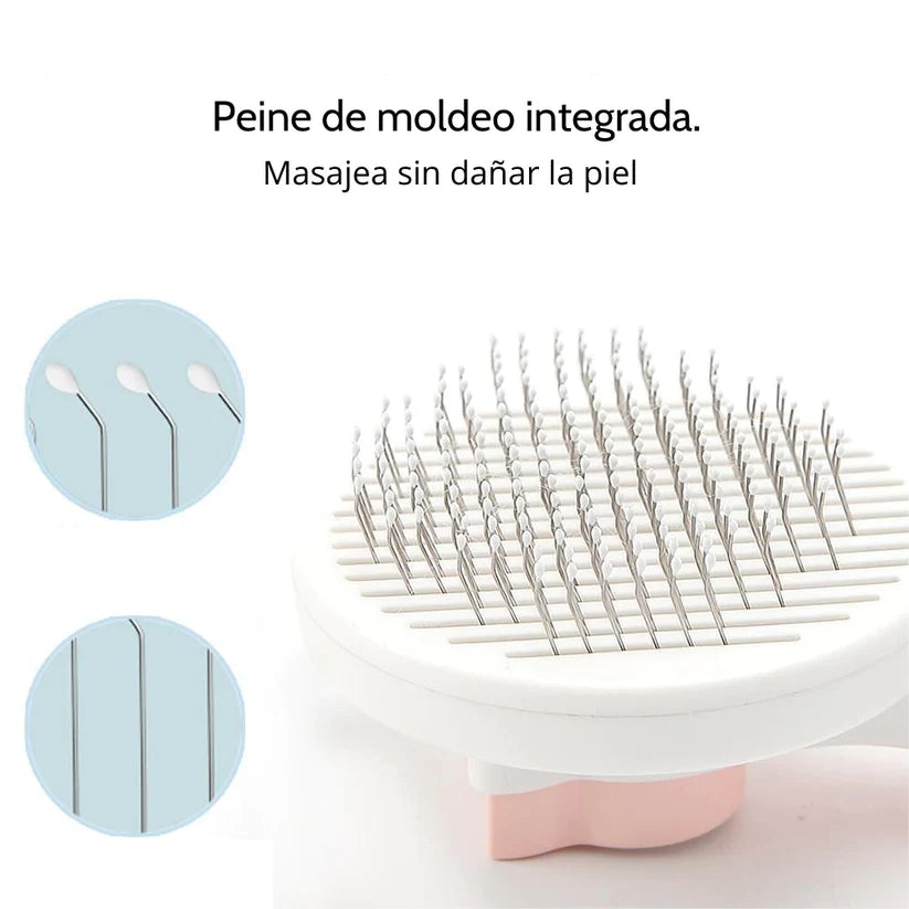 🐈Cepillo con botón expulsor de pelo