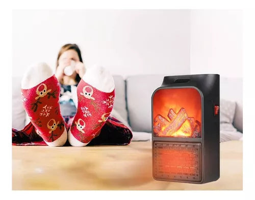 🔥Calefactor Eléctrico Portátil 1000W Efecto Llama