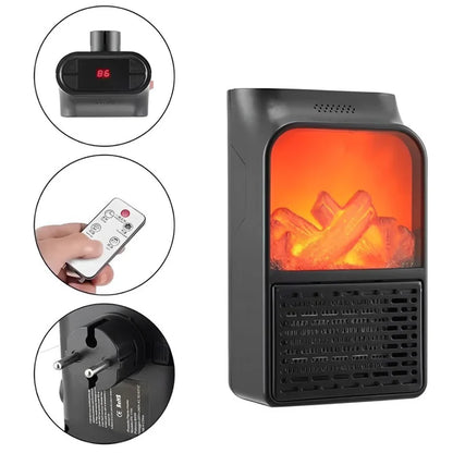 🔥Calefactor Eléctrico Portátil 1000W Efecto Llama