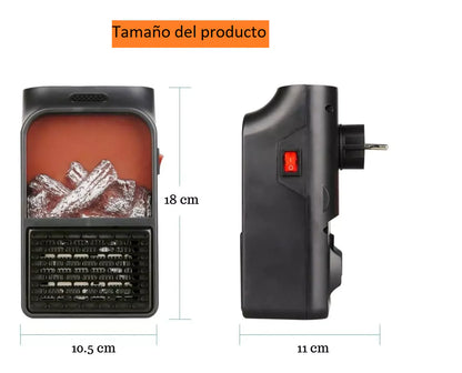 🔥Calefactor Eléctrico Portátil 1000W Efecto Llama