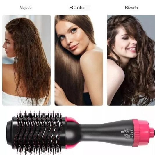 👩‍🦰 Cepillo 3 en 1 Peina - Seca - Alisa