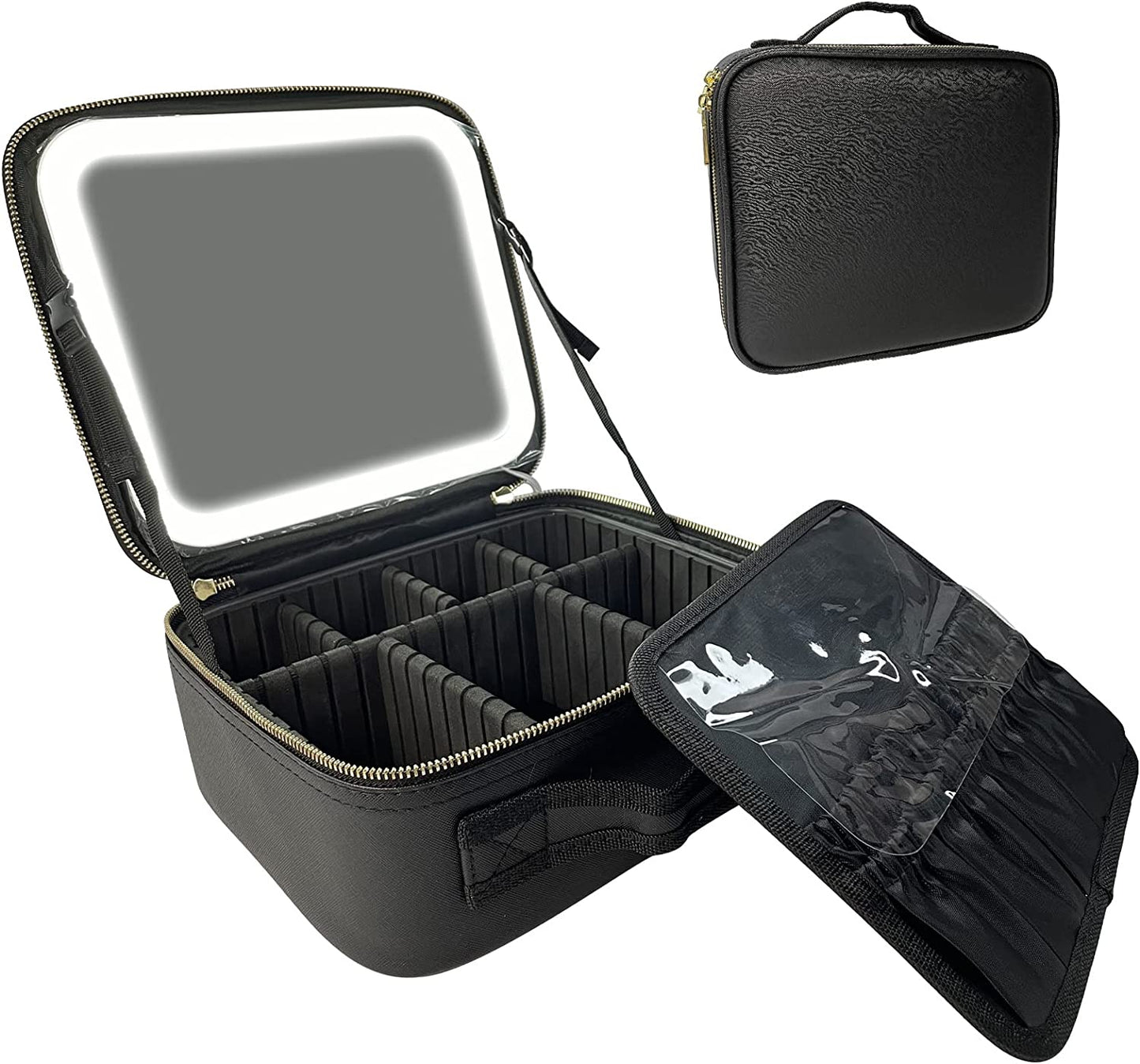 💄Tocador Portátil con Espejo y Luz